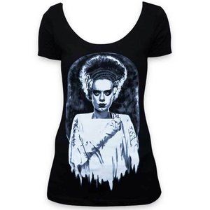 Monsters Bride Frankenbride Tattoo Art Black Tee S-M-L-XL-XXL